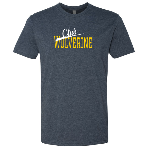 Mens/Unisex Next Level Soft Fitted CVC Tee -- Midnight Navy, Front logo
