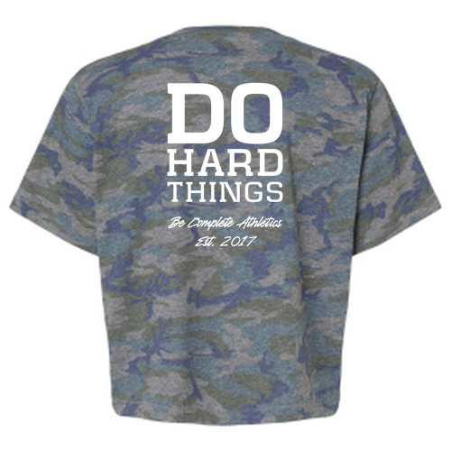 Ladies LAT Boxy Tee -- Vintage Camo