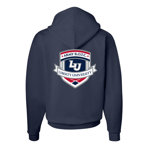 Hanes 50/50 Comfort Blend Fleece Pullover Hood Adult -- Navy