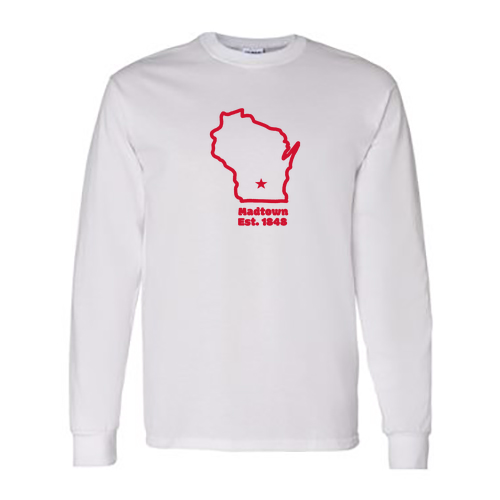 Gildan Heavy Cotton Longsleeve Basic T-Shirt -- White