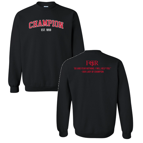 Mens/Unisex Gildan Champion Crewneck Sweatshirt -- Black
