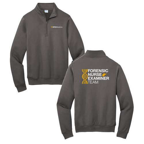 Port and Company Core Fleece Quarter-Zip Pullover Sweatshirt -- Charcoal