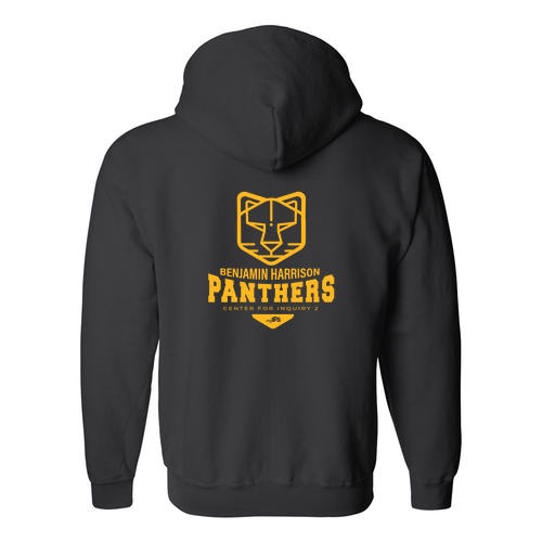 Gildan Full Zip Hooded Sweatshirt -- Black