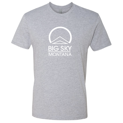Unisex Next Level Fitted Short Sleeve Tee -- Heather Grey  Front Print