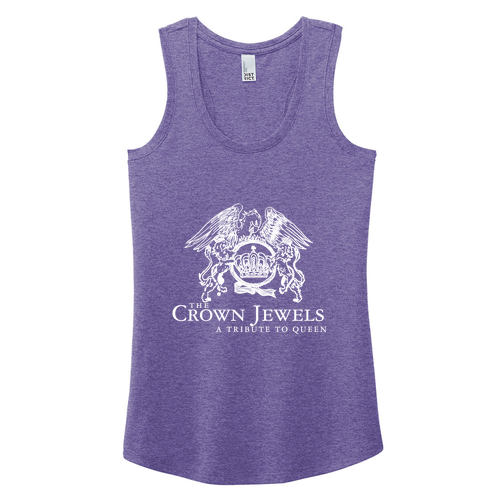 District Made Ladies Perfect Tri Racerback Tank -- Purple Frost