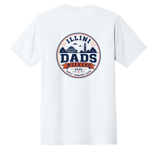 Illini Dads Short Sleeve Tee -- White