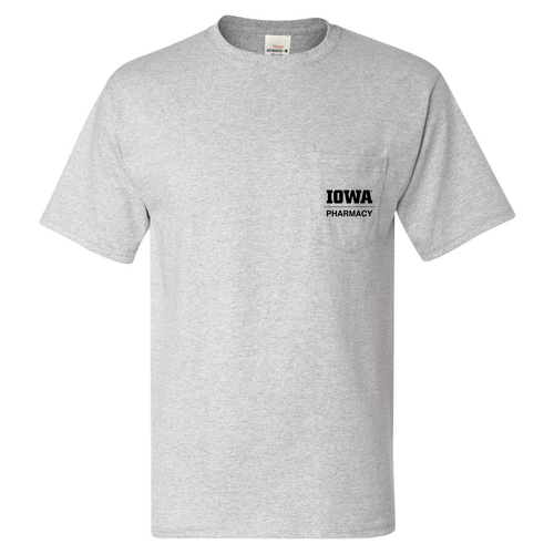 Hanes Mens 6 oz. Authentic-T Pocket T-Shirt -- Ash