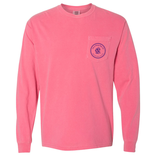 Comfort Colors Adult Long Sleeve Pocket Tee -- Crunchberry