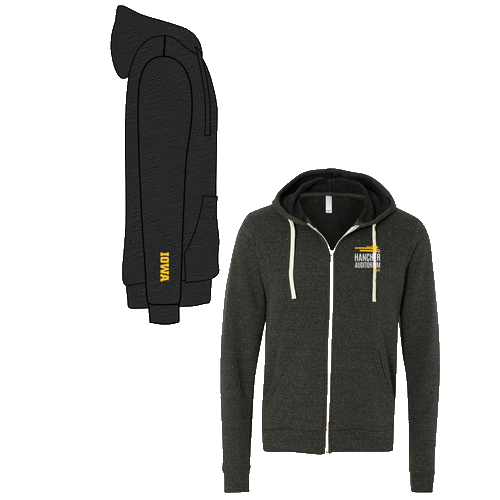Bella Canvas Triblend Sponge Fleece Full-Zip Hoodie -- Charcoal Black Triblend