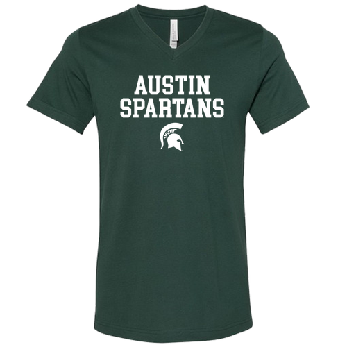 Unisex 100% cotton V-Neck Tee -- Forest