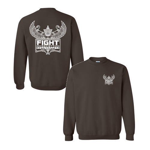 Gildan Heavy Blend Crew Neck Sweatshirt -- Dark Chocolate