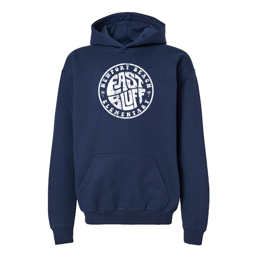 Gildan Youth Softstyle Midweight Fleece Hooded Sweatshirt -- Navy