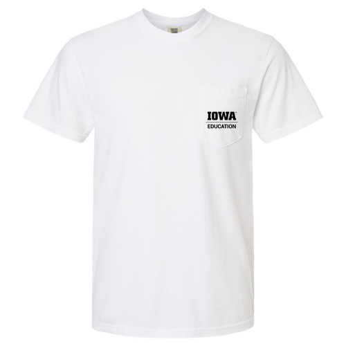 Hawkeye Teachers Comfort Colors Unisex Garment-Dyed Heavyweight Pocket T-Shirt -- White