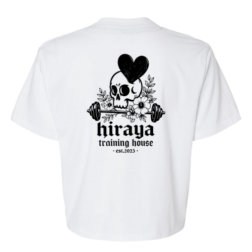 Love, Death, and Fitness Women's Boxy Crop -- Blended White