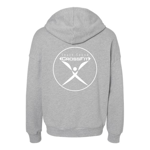 Bella+ Canvas Unisex Sponge Fleece Dtm Full-Zip Hooded Sweatshirt -- Athletic Heather