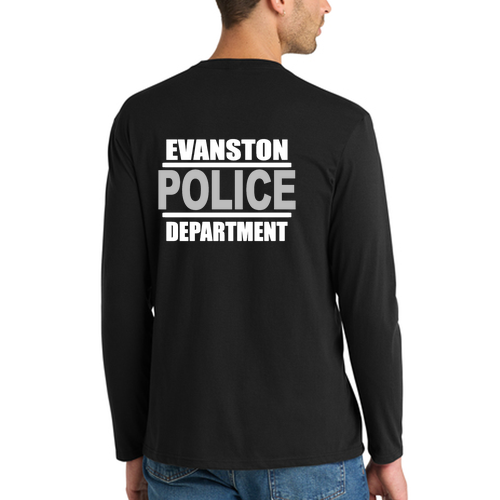Evanston Police Long Sleeve Tee -- Black