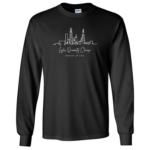 Chicago Skyline Long sleeve -- Black