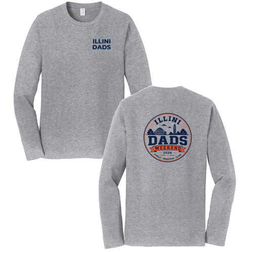 Illini Dads Long Sleeve Tee -- Athletic Heather