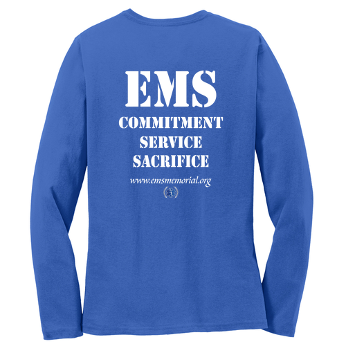 National EMS Memorial Ladies Long-Sleeve Tee Royal