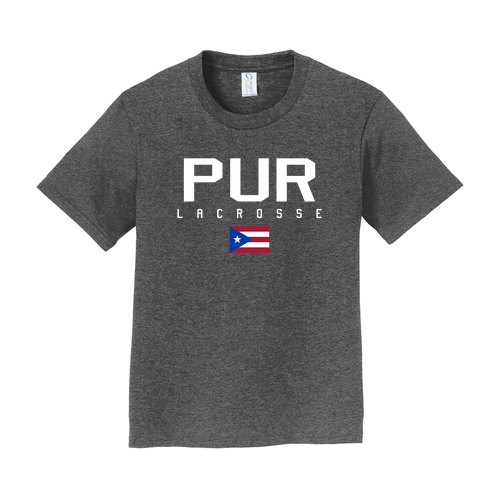 Youth Cotton Tee -- Dark Heather Grey