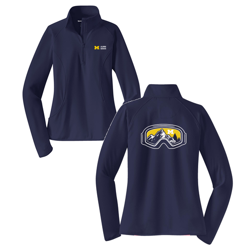Ladies Sport Tek Sport Wick Stretch Half Zip Pullover -- True Navy
