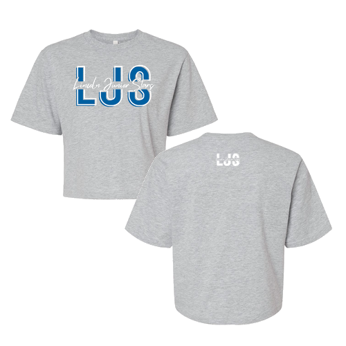 Ladies' Boxy LJS Tee -- Heather Grey