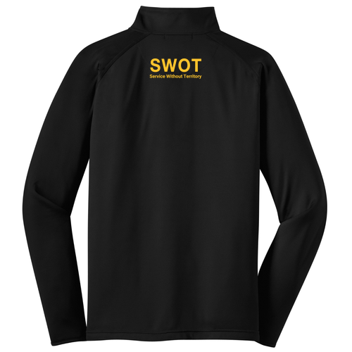 Sport Tek Sport Wick Stretch Half Zip Pullover -- Black