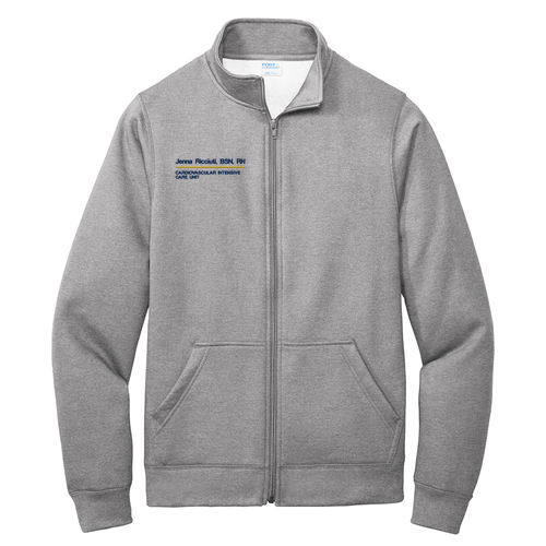 Port and Company Core Fleece Cadet Full-Zip Sweatshirt -- Athletic Heather
