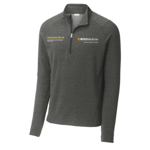 Sport-Tek Sport-Wick Flex Fleece Quarter-Zip -- Dark Grey Heather