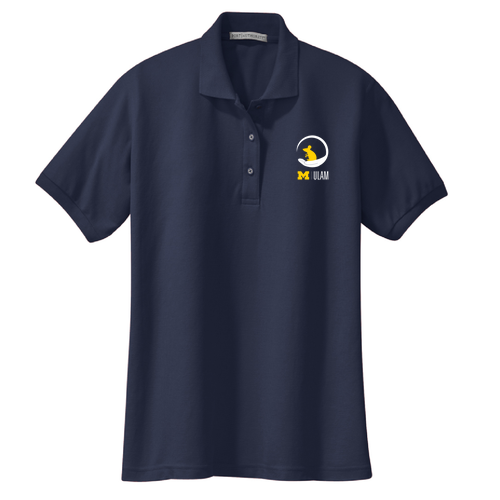 Ladies ULAM Mouse Port Authority Silk Touch Sport Shirt. -- Navy