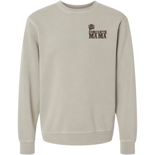 [HIDE] Independent Trading Co. Unisex Pigment Dyed Crew Neck (Embroidered Logo) -- Pigment Cement