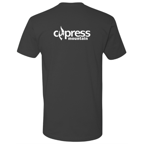 Cypress Mountain Logo 2 White Ink -- Short Sleeve Heavy Metal