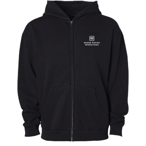 Independent Trading Co. Unisex Avenue Midweight Full-Zip Hooded Sweatshirt -- Black