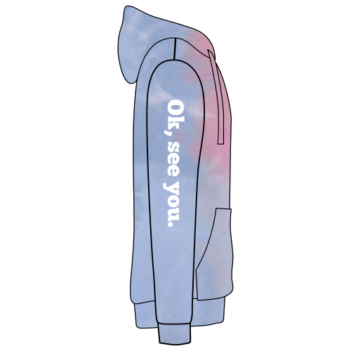 Dyenomite Blended Hooded Sweatshirt -- Coral Dream