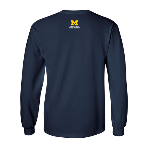 Gildan Ultra Cotton Longsleeve Basic T-Shirt -- Navy (4XL and 5XL)