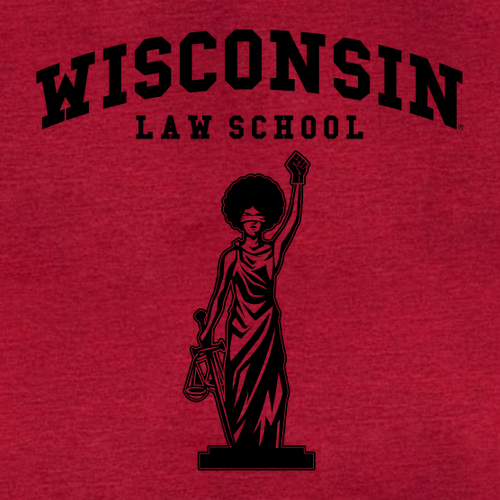 Black Lady Justice Sweatshirt — Antique Cherry Red