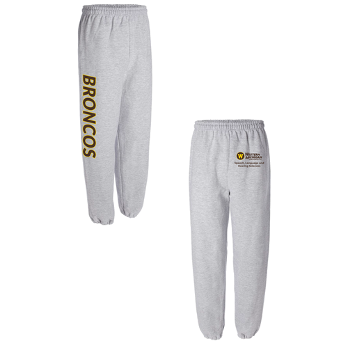 WMU SLHS Broncos Gildan Elastic Bottom Sweatpants -- Sport Grey
