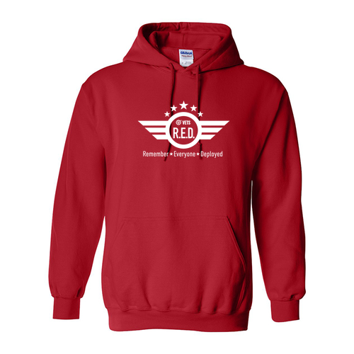 Adult Gildan Heavy Blend Hooded Sweatshirt -- Red