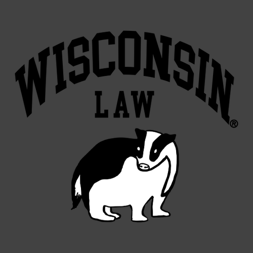 Wisconsin Law Hoodies — Charcoal Grey