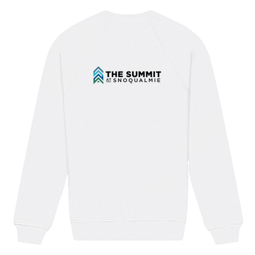 The Summit at Snoqualmie Logo 2 Full color -- Crewneck Sweatshirt White