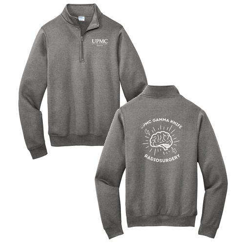 Port and Company Core Fleece Quarter-Zip Pullover Sweatshirt -- Graphite Heather