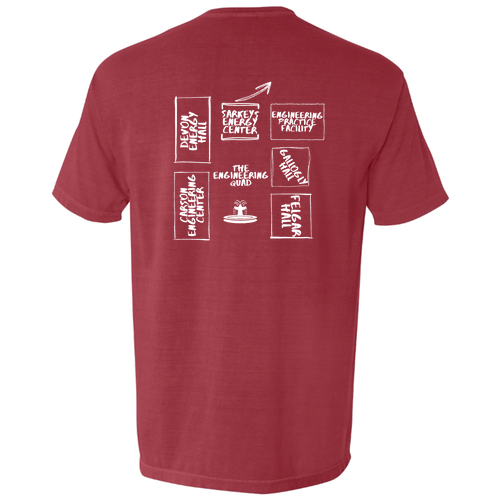 Comfort Colors Short Sleeve Pocket Tee -- Crimson