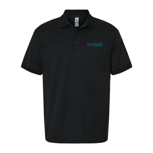 Gildan DryBlend Jersey Polo -- Black
