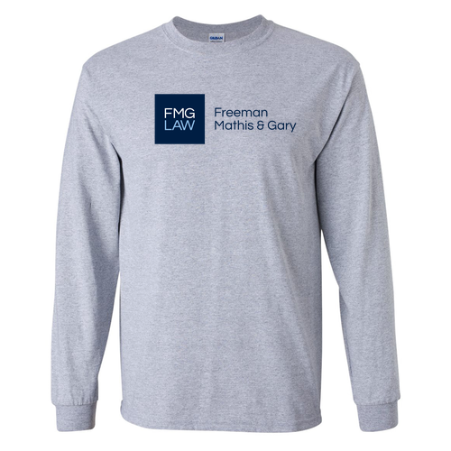 Gildan Ultra Cotton Longsleeve Basic T-Shirt -- Sport Grey