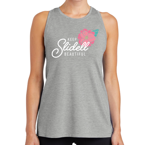 Sport-Tek Ladies PosiCharge Tri-Blend Wicking Tank -- Light Grey Heather