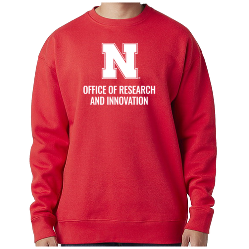 Men's/Unisex Fleece Crewneck -- Team Red