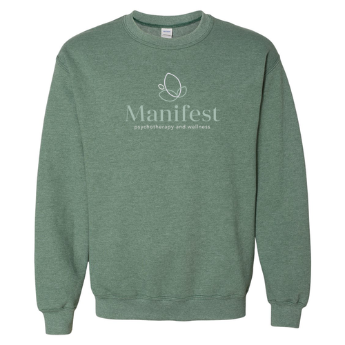 Gildan Heavy Blend Crew Neck Sweatshirt -- Heather Sport Dark Green