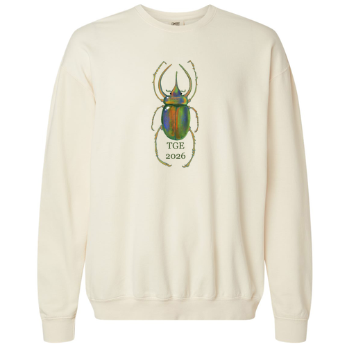 Comfort Colors Unisex Garment-Dyed Lightweight Fleece Crewneck Sweatshirt -- Ivory
