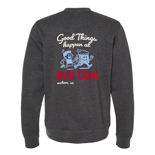 J. America BTB Fleece Crew -- Charcoal Heather