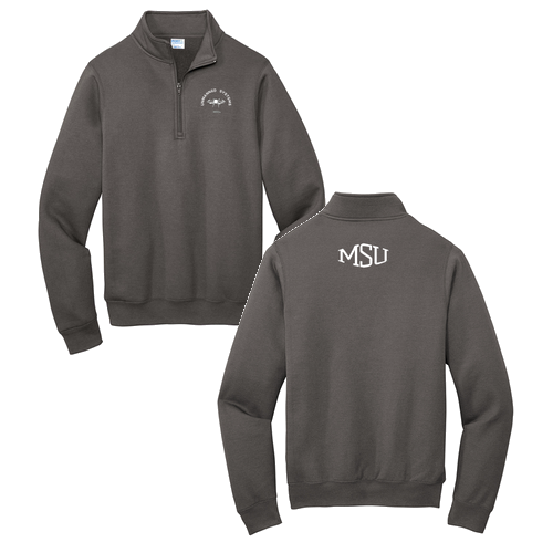 Fleece Quarter-Zip Pullover Sweatshirt -- Charcoal